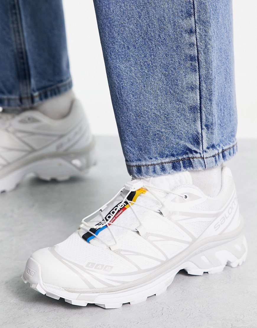 Salomon XT-6 unisex trainers in white and lunar rock | ASOS (Global)