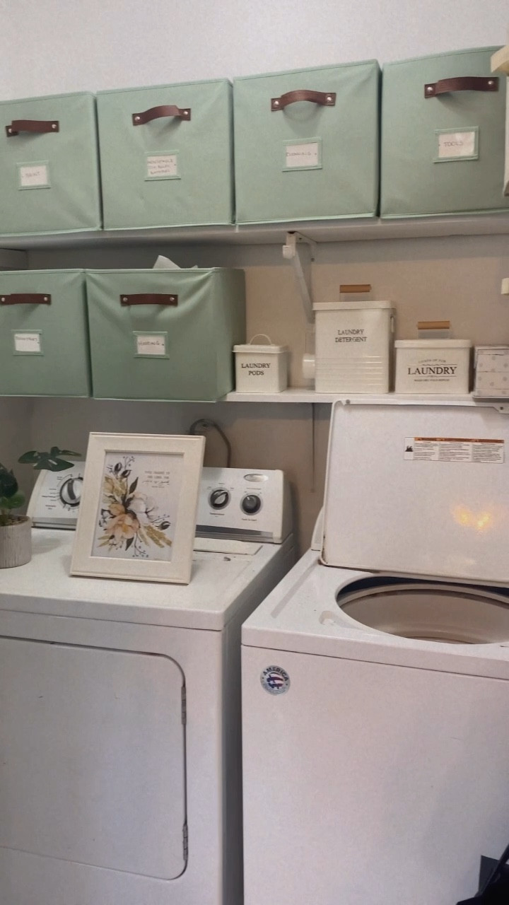 Laundry room refresh using just a few organization bins and containers! This “project” cost me less than $100 to do. 

#springclean #springcleaning #organization #laundryroom #storage 

#LTKHome #LTKSeasonal