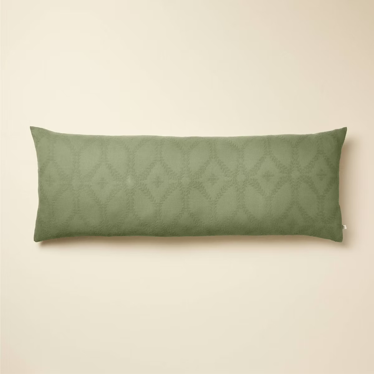 14"x36" Trellis Pattern Lumbar Bed Pillow Sage Green - Hearth & Hand™ with Magnolia | Target