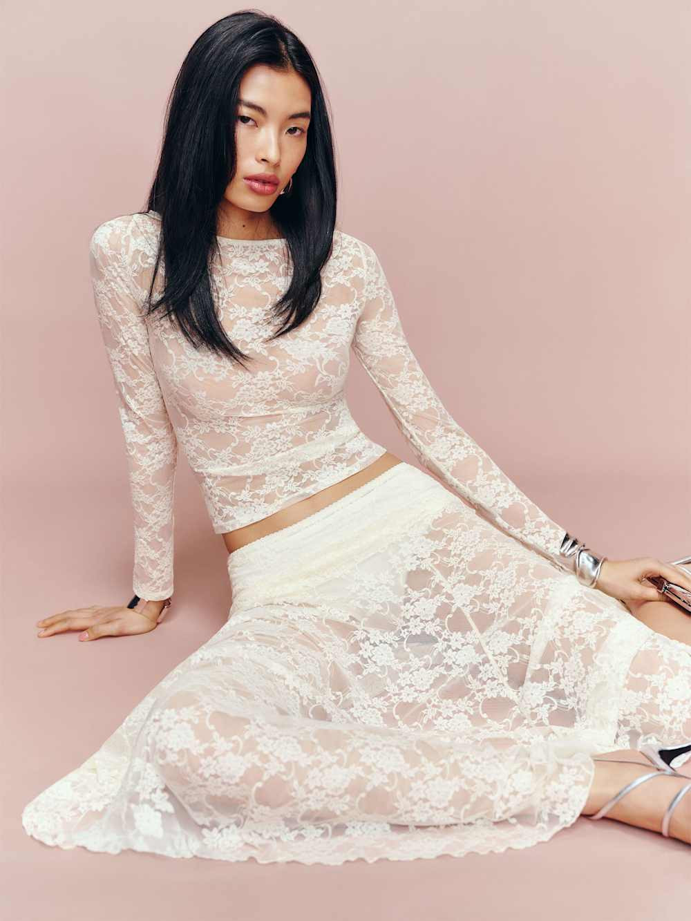 Adriano Lace Knit Top | Reformation (Global)