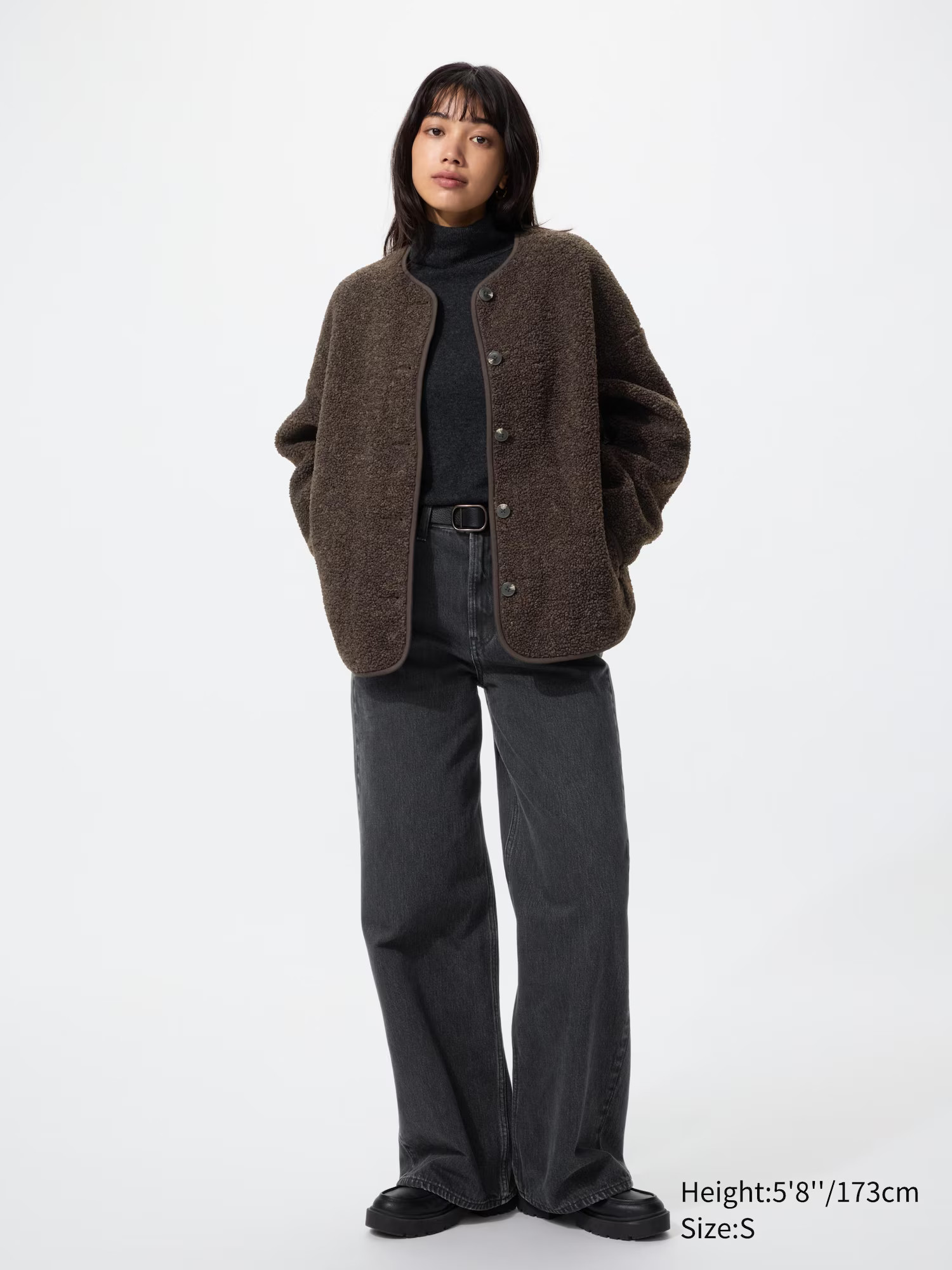 Uniqlo - Pile Lined Fleece Relaxed Cardigan (printed) - Off White - XL | UNIQLO (UK)