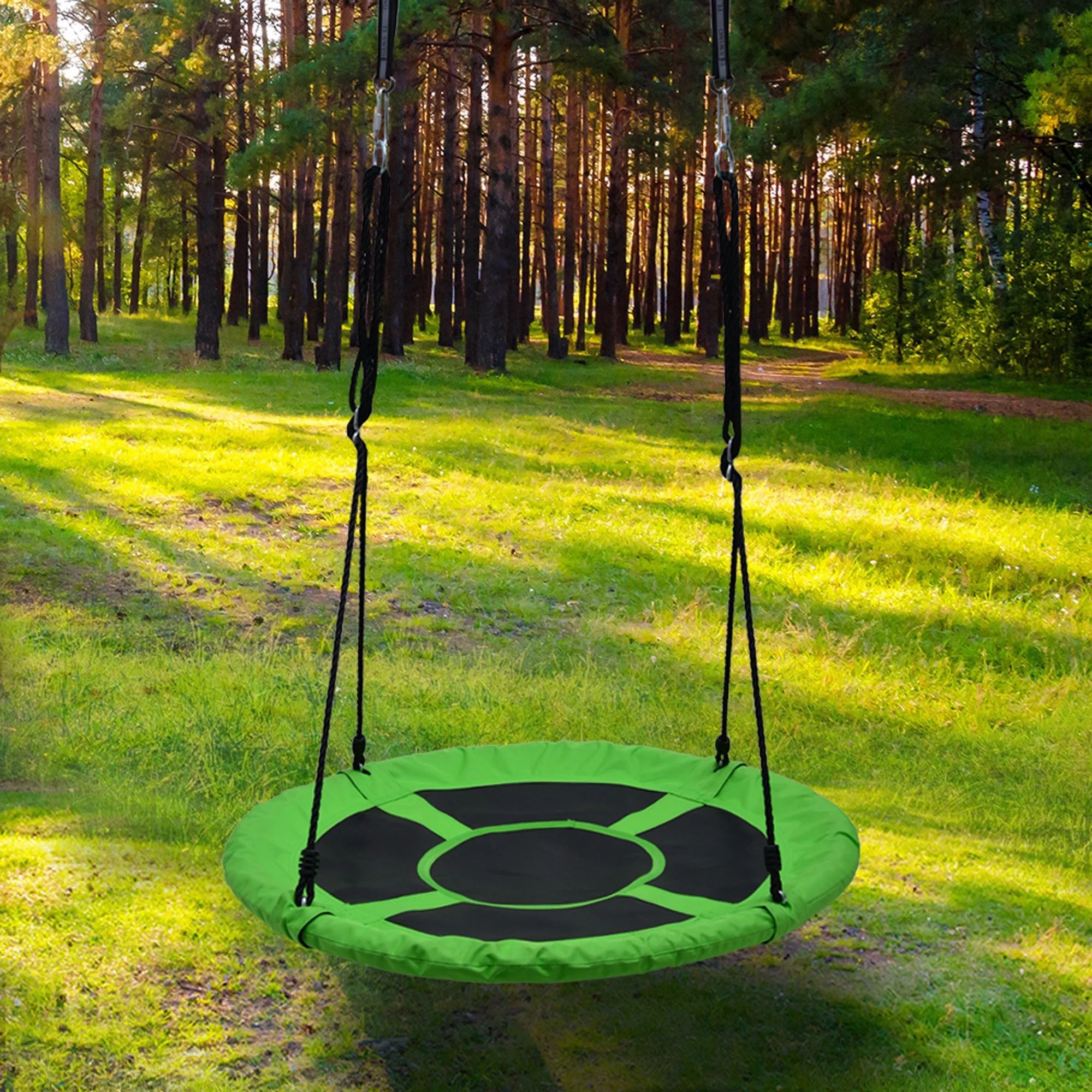 Detachable Swing Sets for Kids Playground Platform Saucer Swing Rope 1M 40'' Diameter | Walmart (US)