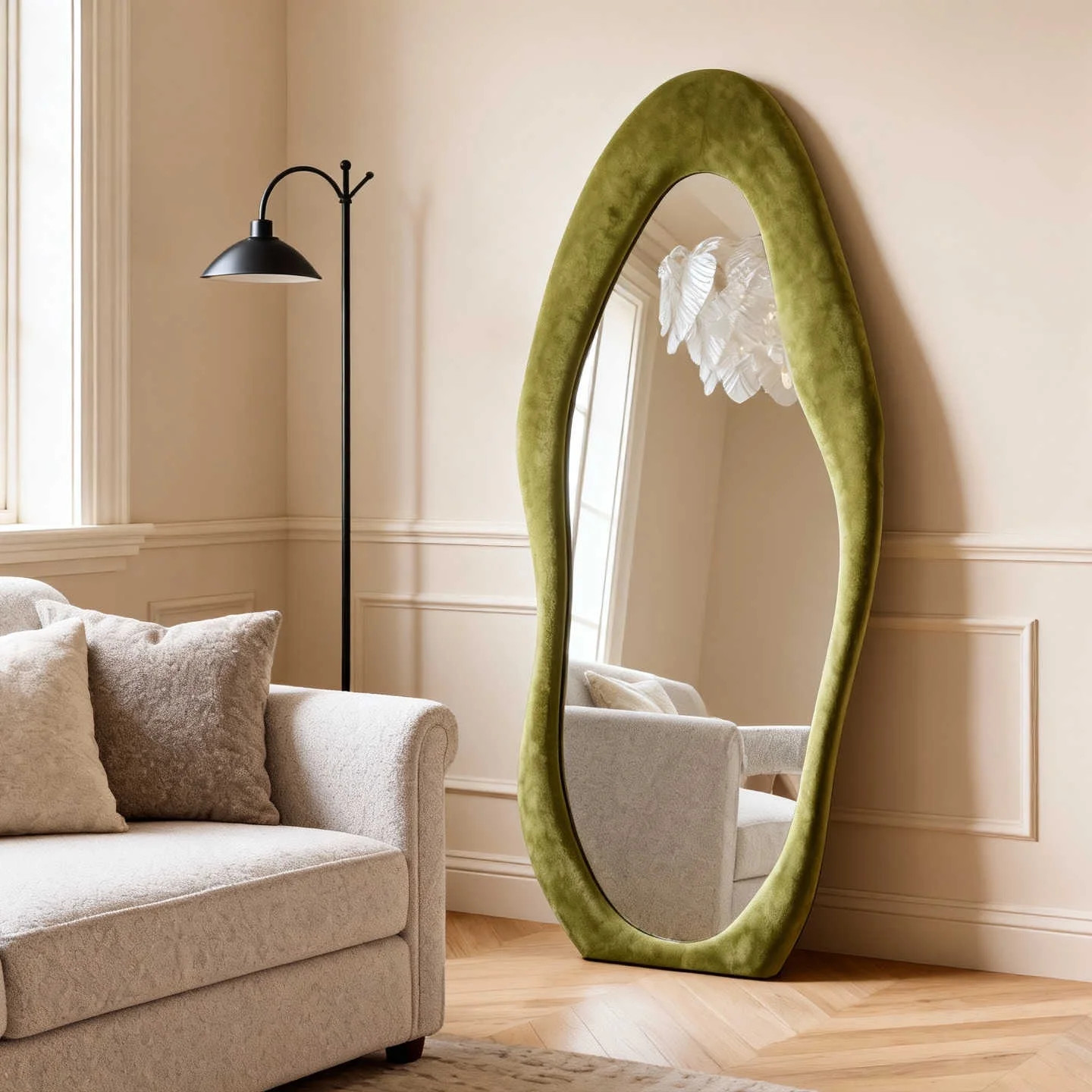 Super Store 63"x 24" Irregular Full Length Mirrors - Full Body Flannel Wrapped Wooden Mirror Lean... | Walmart (US)