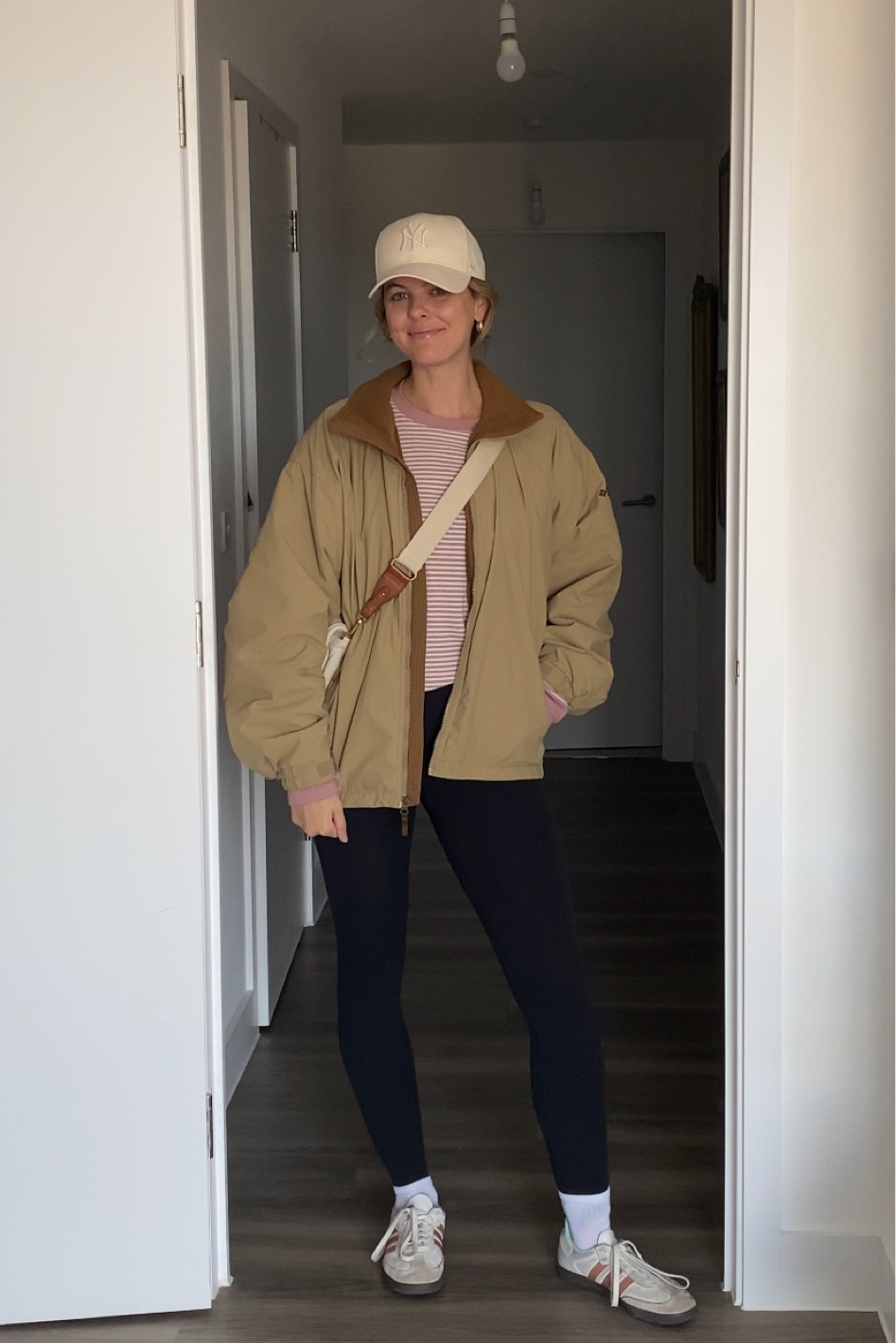 Easy casual outfit! Also loving the baseball caps from Anthropologie — I feel like it’s an easy way to add to your outfit. Wearing a size 4 in leggings, men’s medium in the jacket and US 9.5 in my sambas 

#ltkxadidas

#LTKeurope #LTKfindsunder50 #LTKstyletip