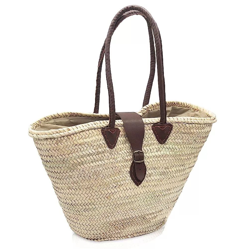 JAYAVENTURA Women's Straw Basket Tote Bag