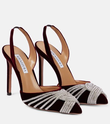 Gatsby 105 embellished velvet slingback pumps | Mytheresa (INTL)