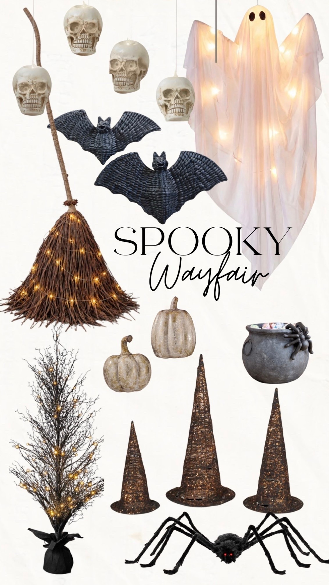 #ad I rounded up some Halloween finds from @Wayfair that I’m absolutely loving. It doesn’t always have to be about bright orange pumpkins, creepy skeletons, and freaky scarecrows! These elevated Halloween pieces will decorate your house for the season in style! #wayfair #wayfairpartner