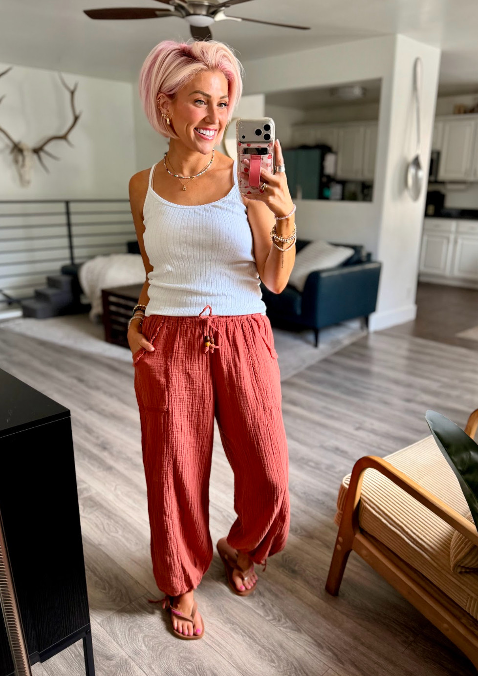 Easy and breezy! Top: Medium // Pants: Medium // Shoes: TTS 

 #LTKootd #LTKmomlife