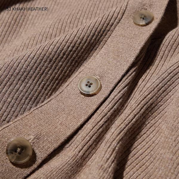Washable Knit Ribbed Long-Sleeve Cardigan | UNIQLO (US)