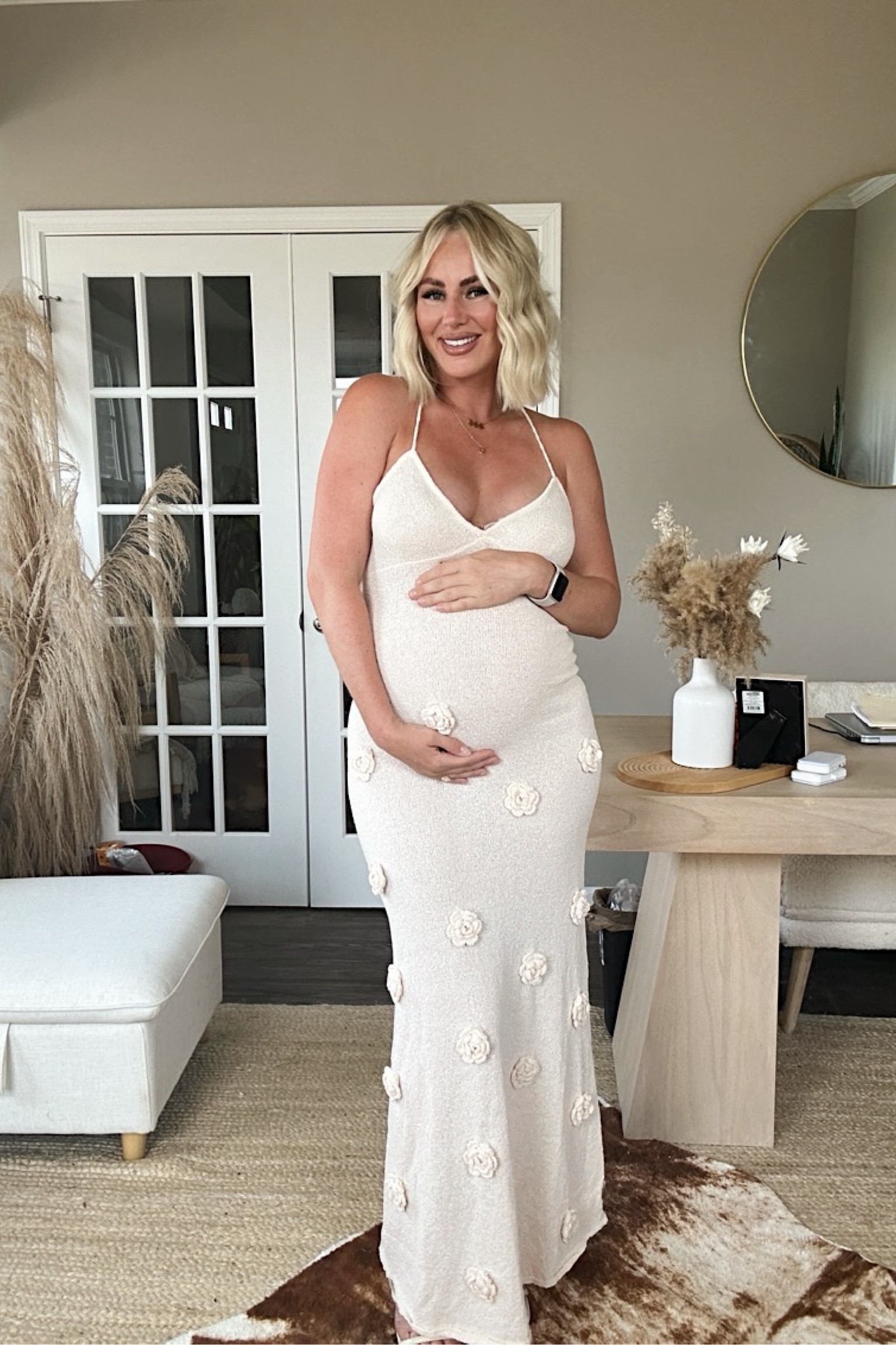 Baby shower dress. Wearing size M. Super stretchy to fit the bump! 

#LTKStyleTip #LTKBump #LTKBaby