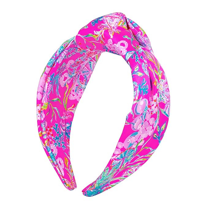 Lilly Pulitzer Colorful Knotted Headband, Wide Satin Headband, Cute Hair Accessories for Women an... | Amazon (US)