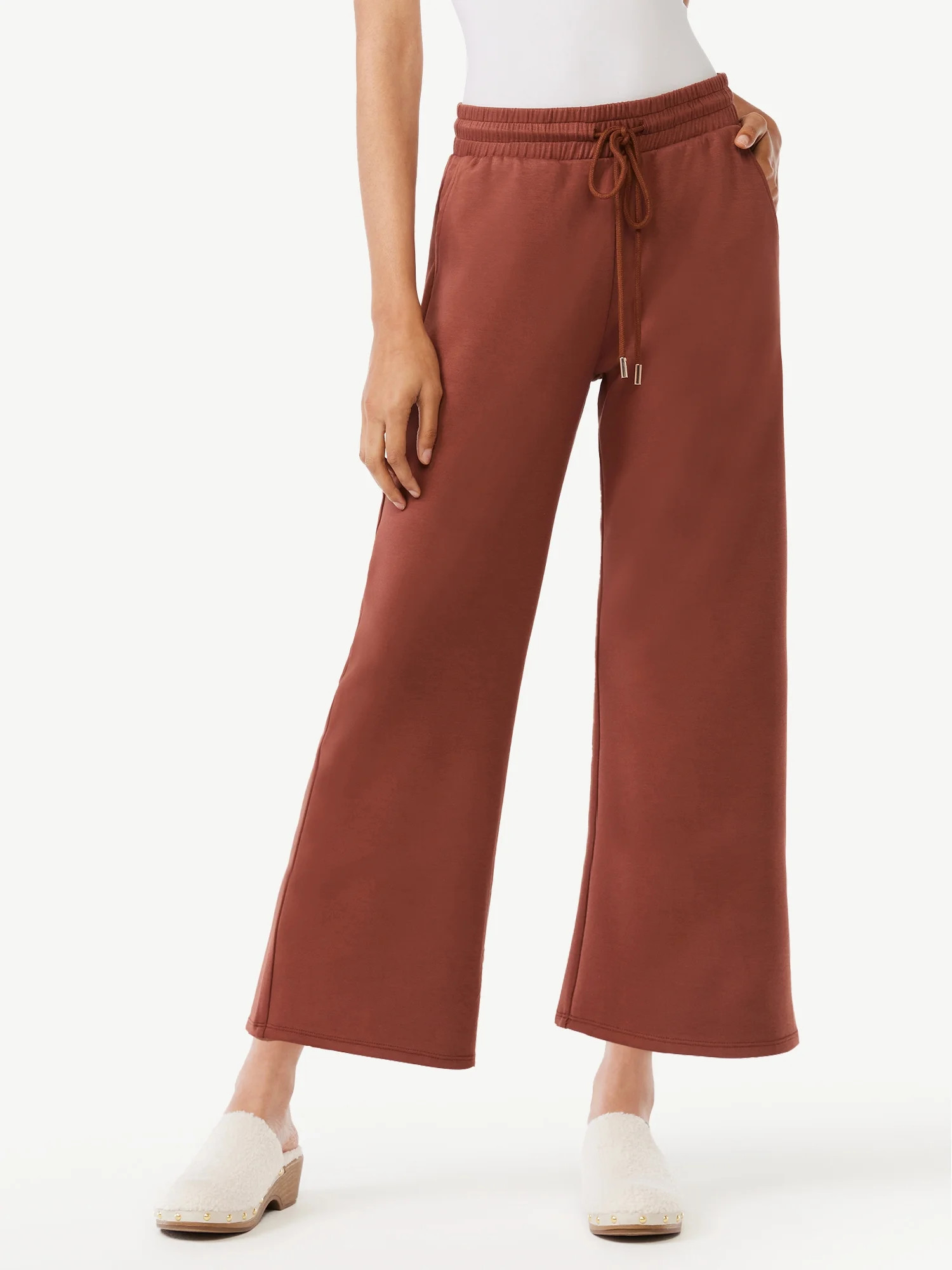 Scoop Women's Cropped Scuba Lounge Pants | Walmart (US)