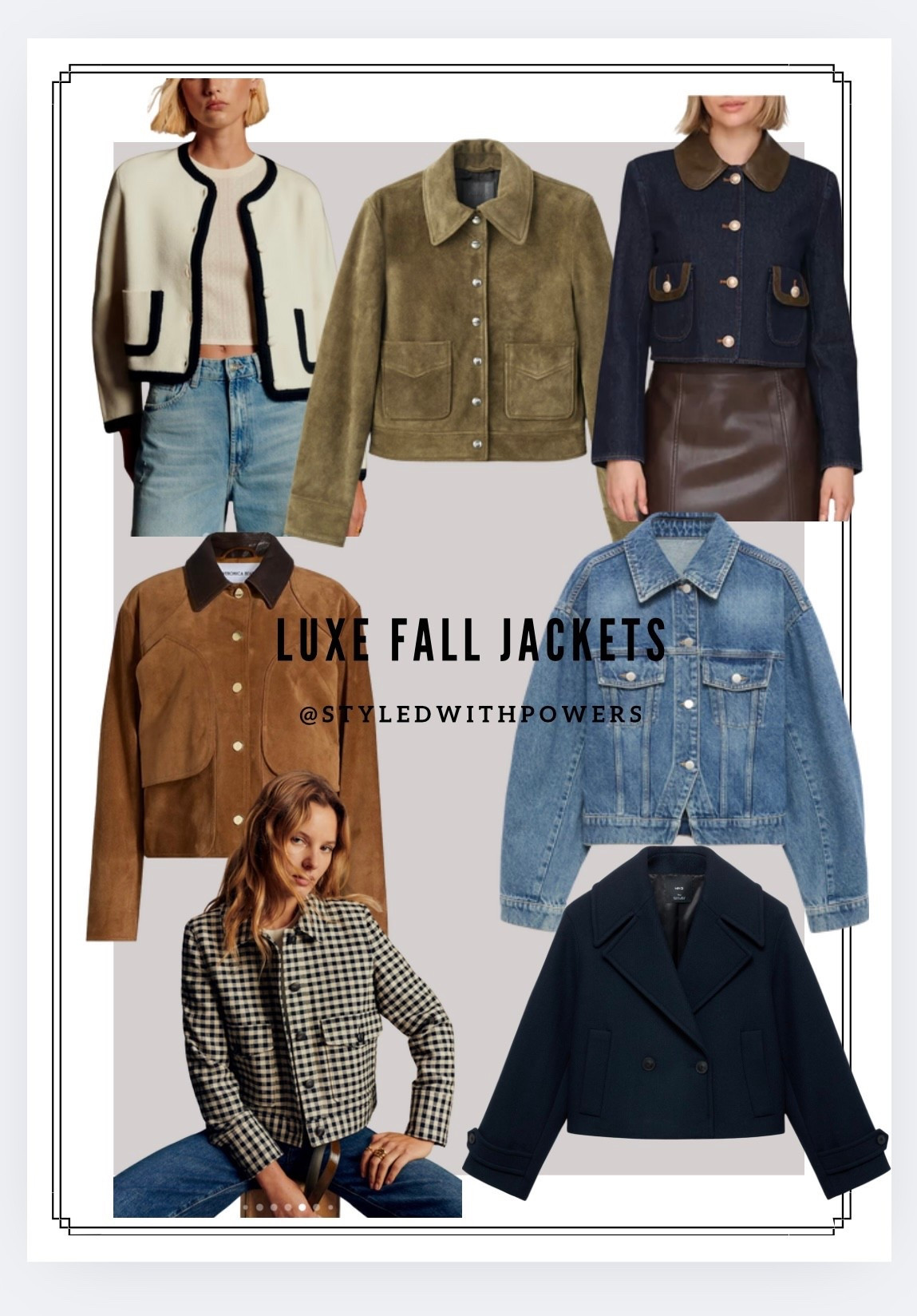 Luxe Fall transitional Jackets 
#jacket #falloutfit #denim #denimjacket #suede #suedejacket #falltrend #brownjacket #mango #gingham #gighamjacket

#LTKMidsize #LTKStyleTip #LTKFallSale


#LTKHalloween #LTKWorkwear #LTKStyleTip