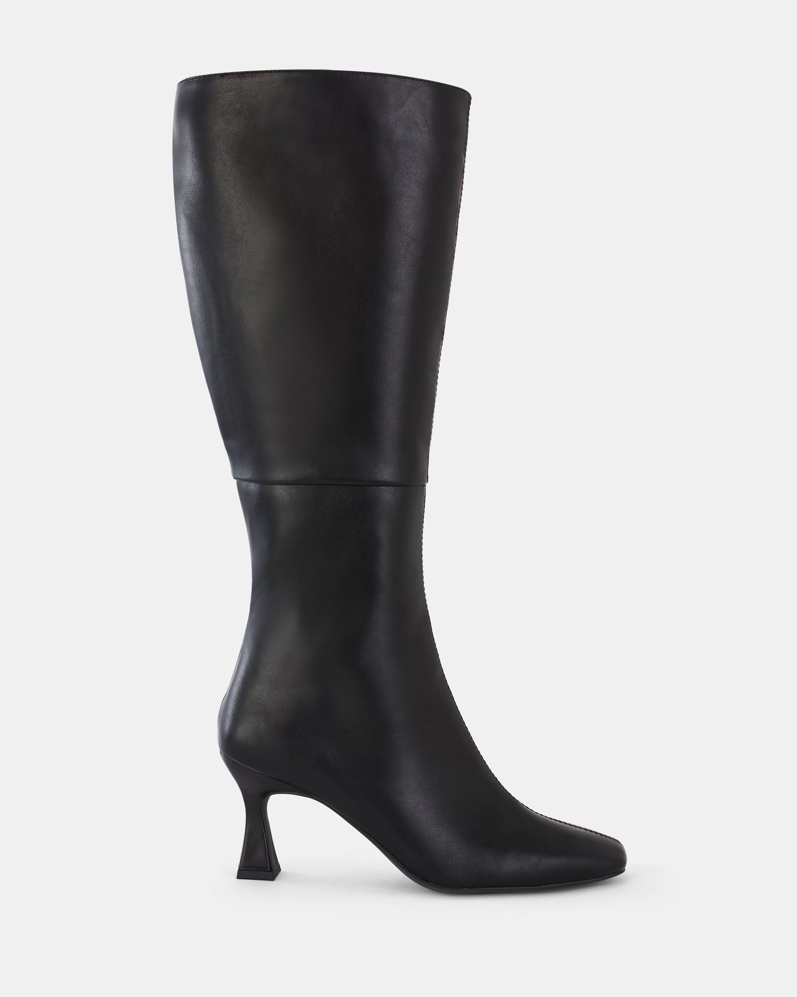 OCTAVIA WIDE BLACK Dress Boots | Novo Shoes