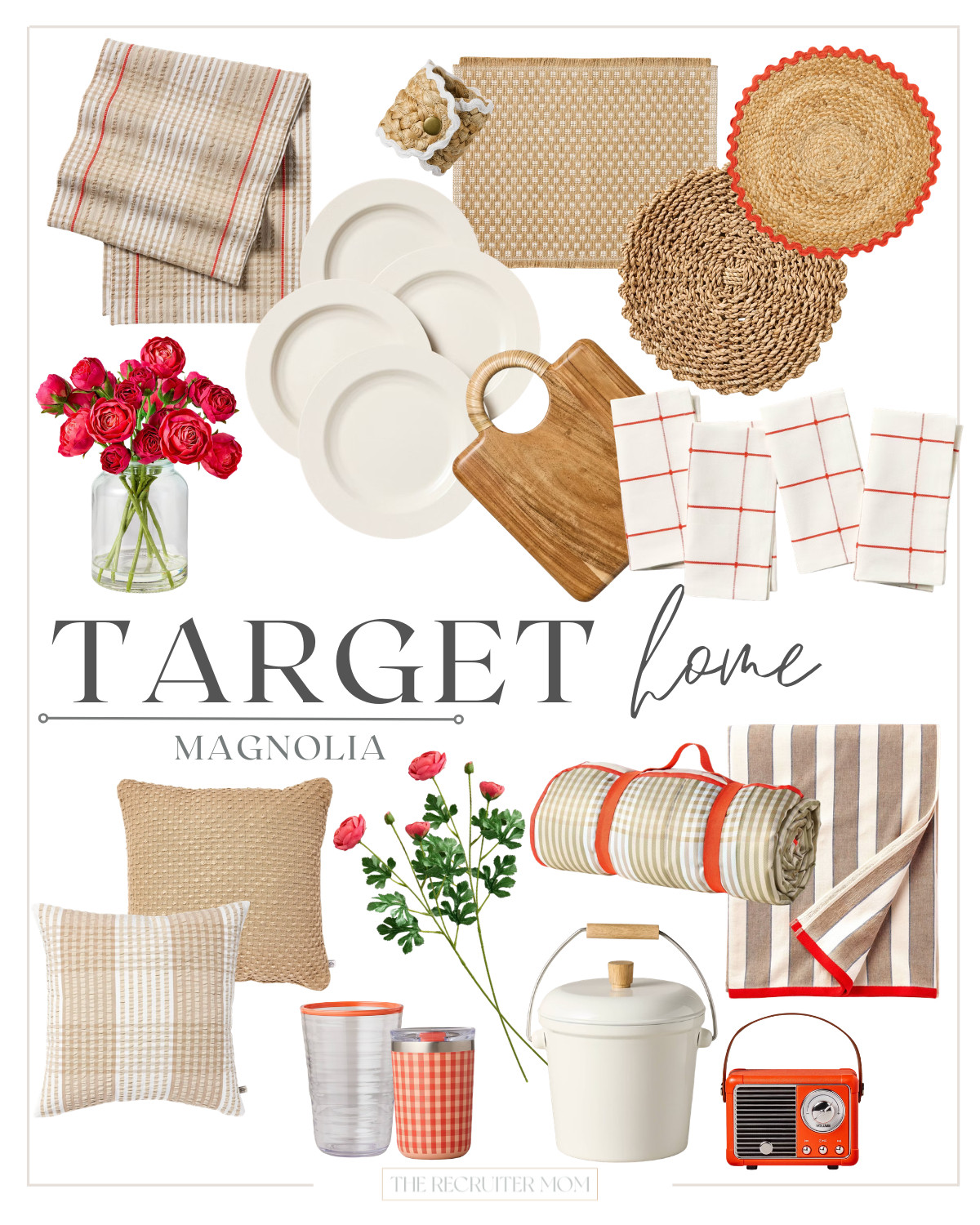 Fresh Magnolia Home finds at Target and I’m officially ready for all the summer hosting 🍽️✨

Neutral textures + the prettiest pops of coral make these pieces feel so elevated without breaking the budget. From table linens and woven placemats to cozy pillows, picnic-ready blankets, and the cutest little outdoor essentials… these are the kind of finds that make home feel extra special.

I linked all my favorites before they sell out—especially those scalloped placemats and striped picnic pieces 😍
 

 #LTKSeasonal #LTKHome