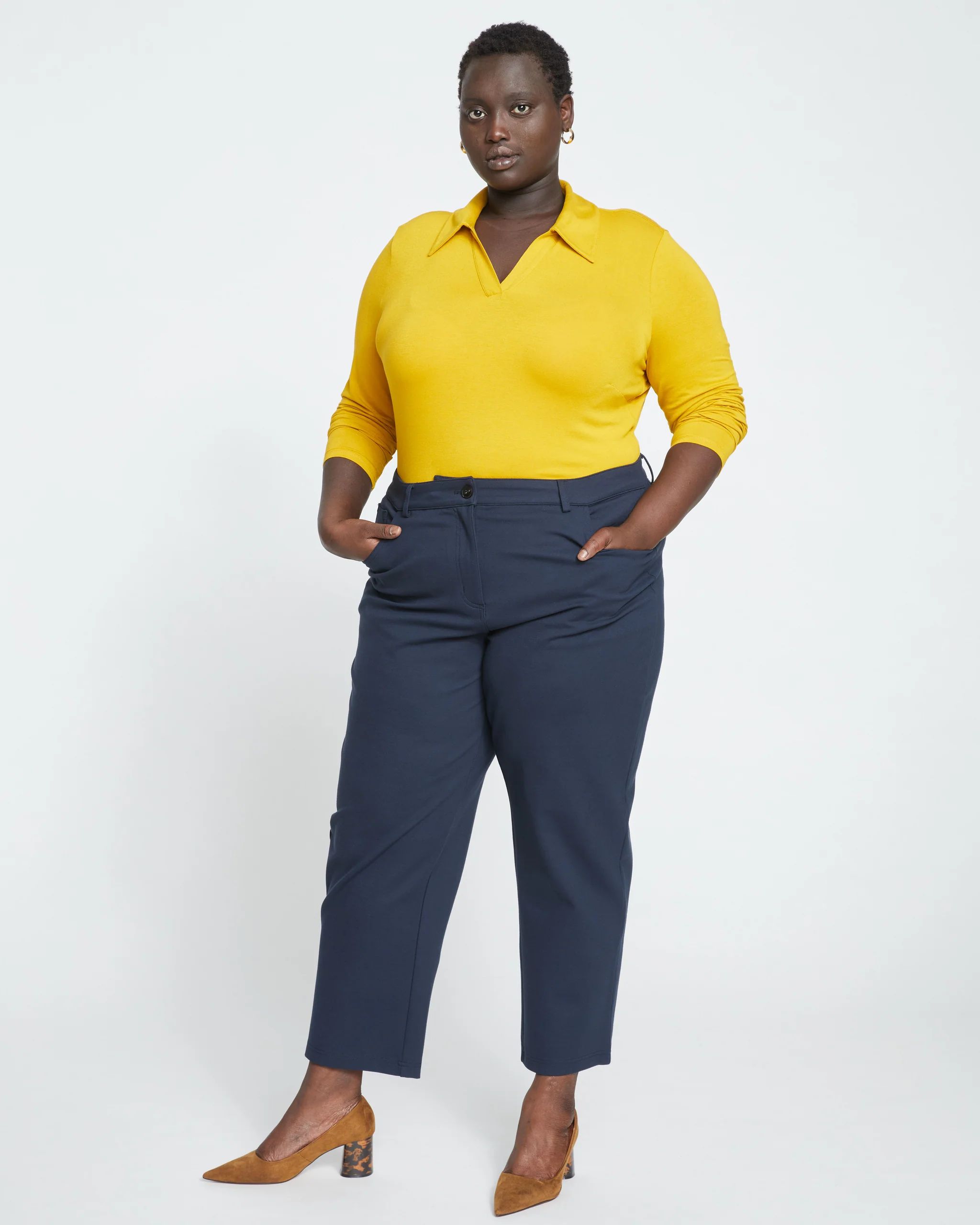 Etta Straight Ponte Pants - Navy | Universal Standard