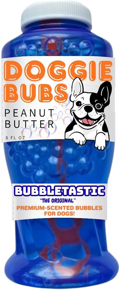 Bubbletastic Peanut Butter Scented Dog Bubbles 8 Ounce Bottle, Non Toxic, Tear Free | Amazon (US)