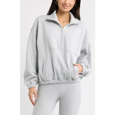 BP. Half Zip Sweatshirt in Grey Soft Heather at Nordstrom, Size X-Small | Nordstrom