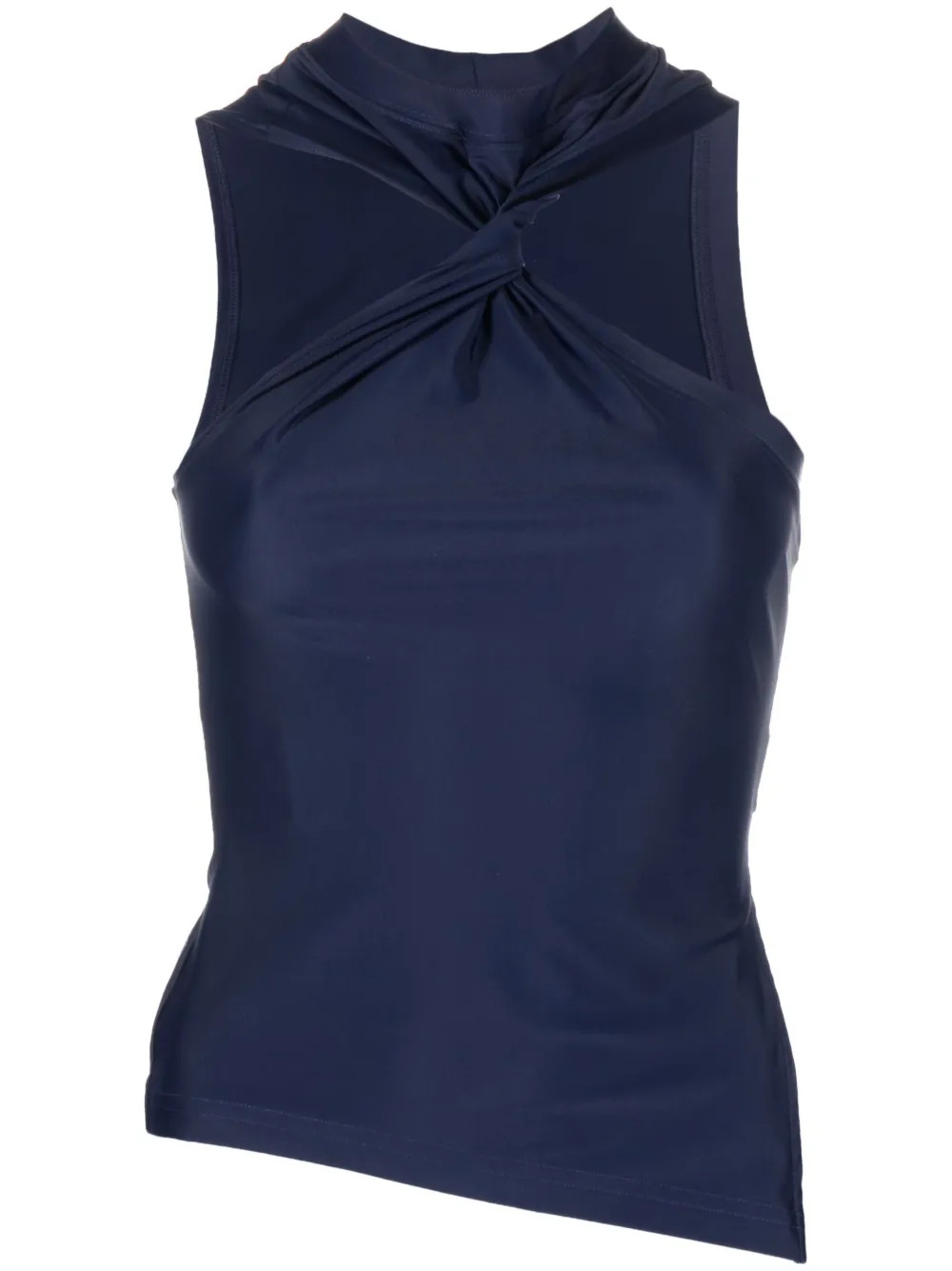 Courrèges twist-detail Stretch Blouse - Farfetch | Farfetch Global