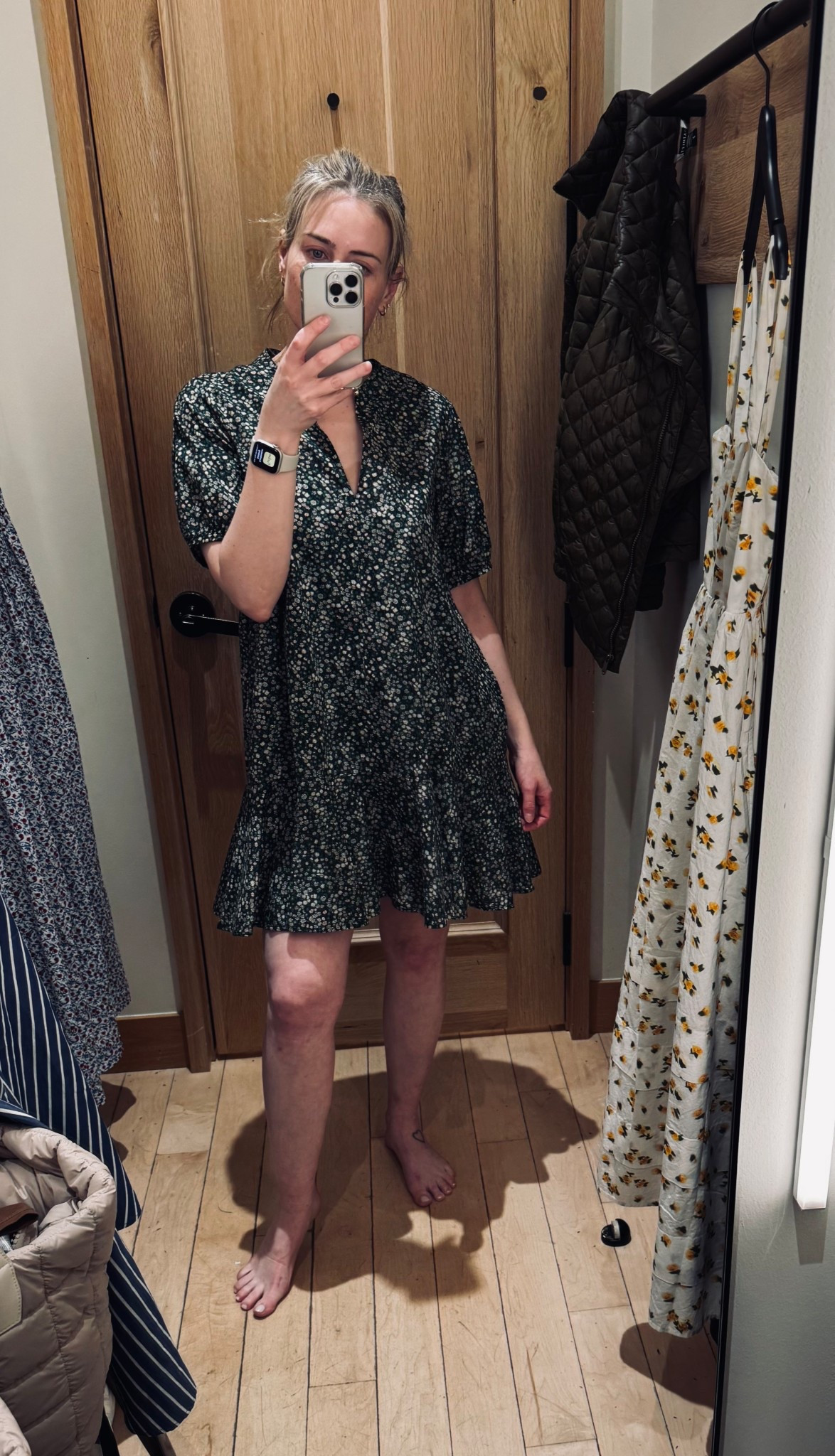 Tried on a few things at JCrew that were part of their spring sale. This dress was so cute and comfy. It is oversized so depending on how you want it to fit you can size down. I’m in a classic fit small  

#LTKWorkwear #LTKSaleAlert