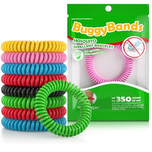 BuggyBands 30 Pack Mosquito Repellent Bracelets, DEET-Free Waterproof Bands, Individually Wrapped | Amazon (US)