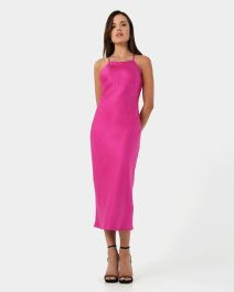 Samaya Satin Midi Dress | FORCAST