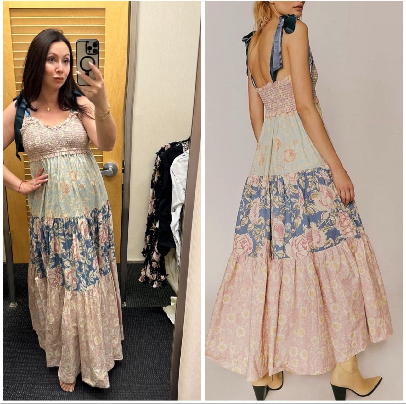 This Amazon version is IDENTICAL to my Free People dress! Price difference is over $130!!! 
