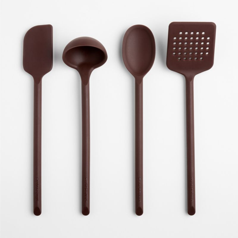 Crate & Barrel Mulled Cider Silicone Utensils, Set of 4 | Crate & Barrel