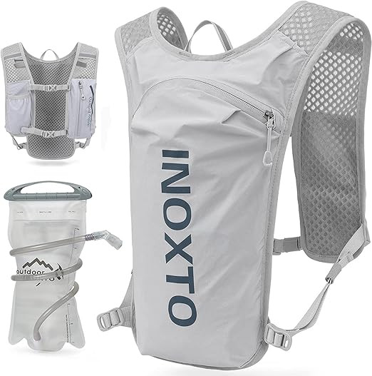 INOXTO Running Hydration Vest Backpack,Lightweight Insulated Pack with 1.5L Water Bladder Bag Day... | Amazon (US)