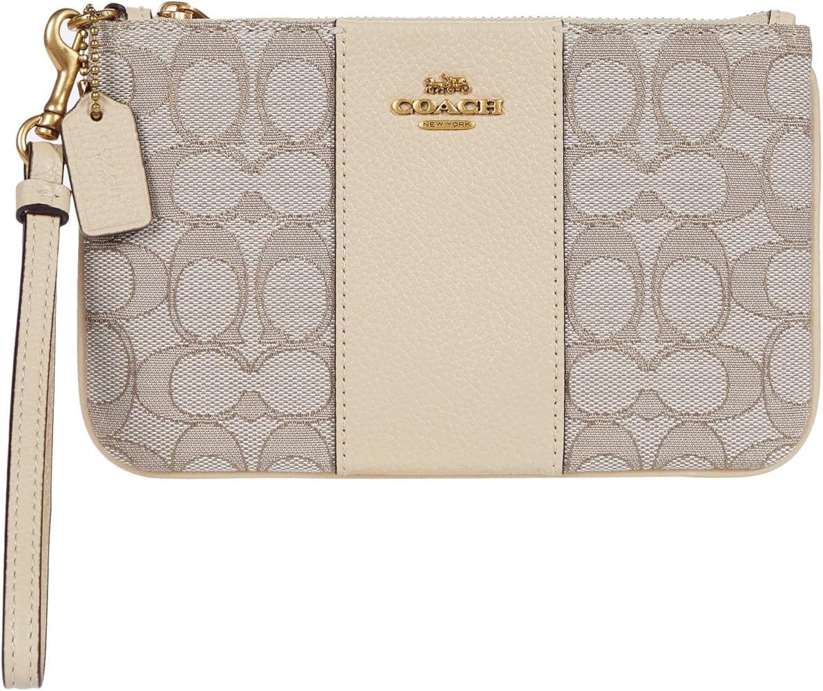 COACH Signature Jacquard Small Wristlet | Amazon (US)