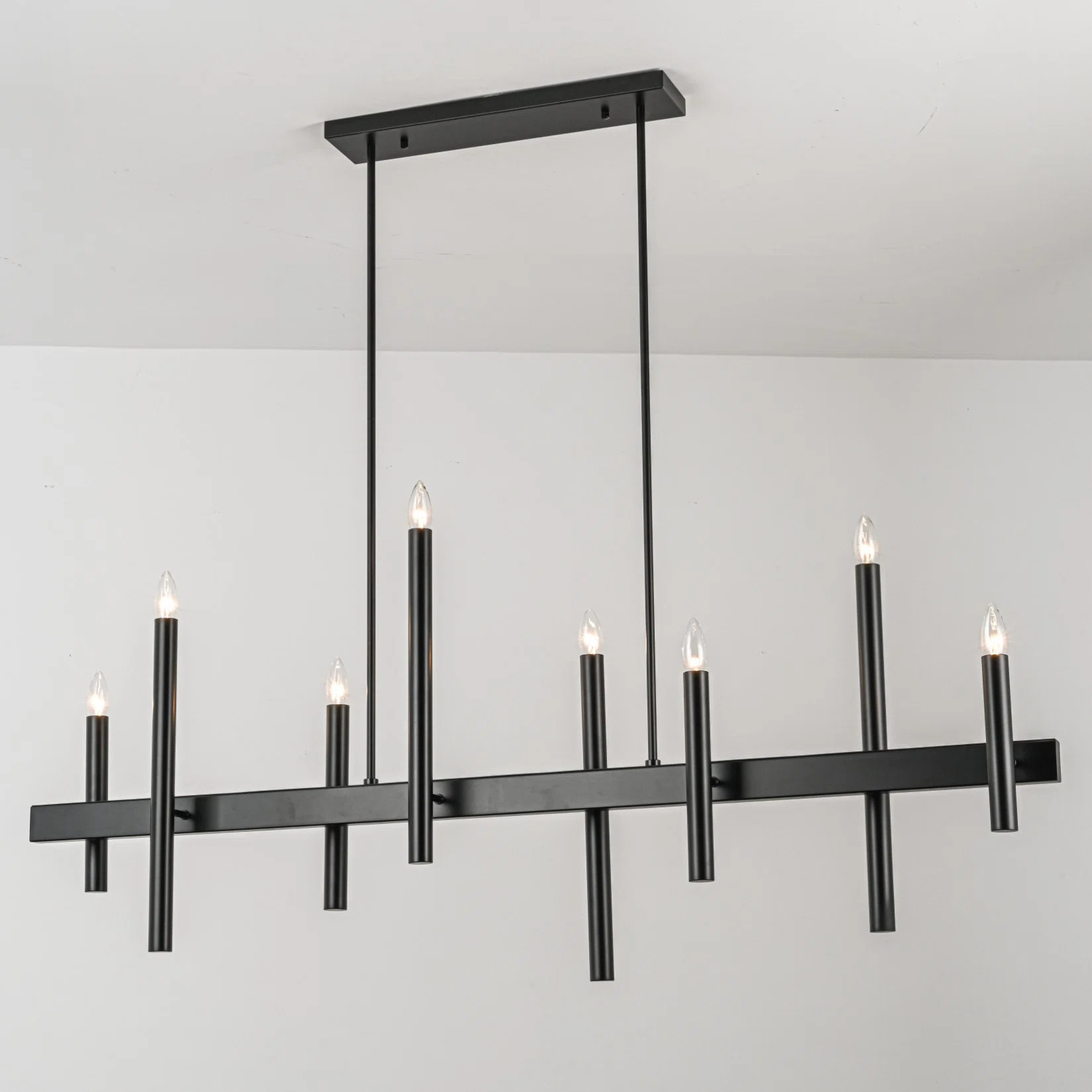 Mercer41 Trivon 8 - Light Dimmable Linear Kitchen Island Chandelier "& Reviews" | Wayfair | Wayfair North America