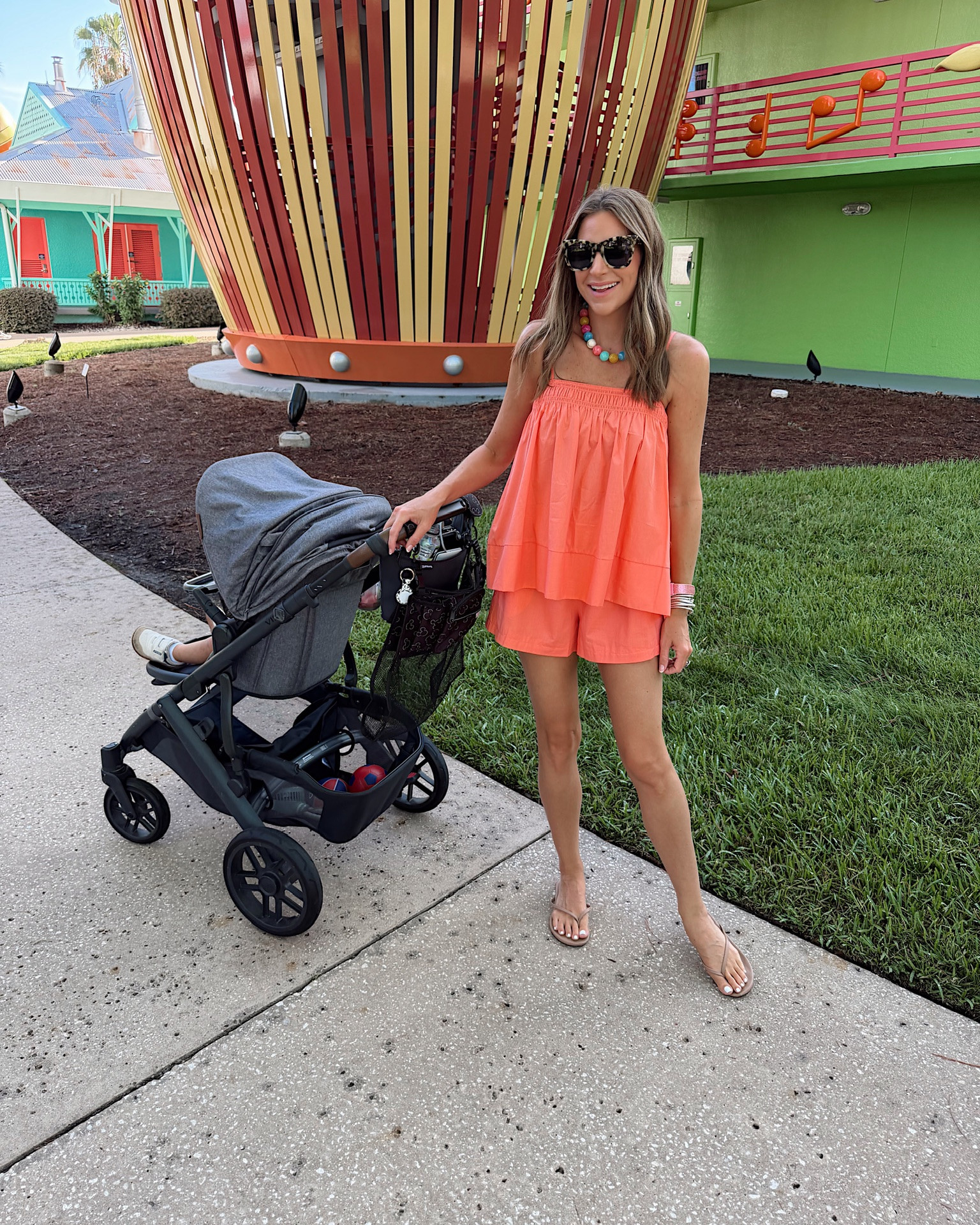 Disney ootd! In a small set, necklace, sandals, sunglasses and accessories from Amazon - fits tts.

#LTKootd #LTKmomlife #LTKTravel