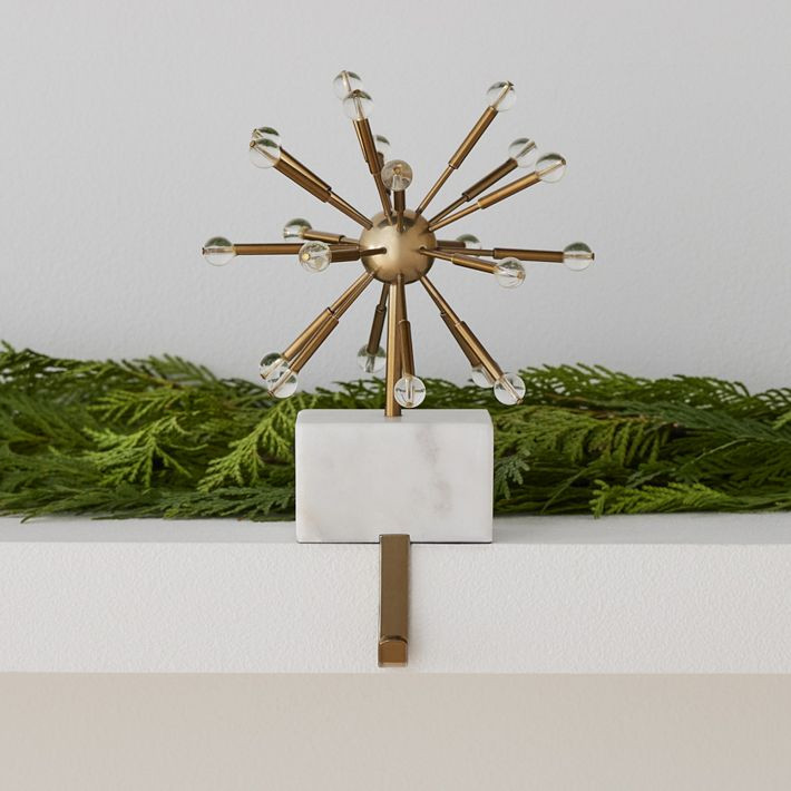 Sputnik Marble & Brass Stocking Holder | West Elm (US)