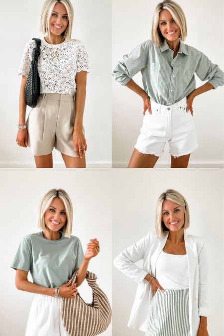 So many good finds from Abercrombie! These outfits are perfect for spring and summer! Wearing XS/25! Use my code AFLOVERLY for 15% off this weekend! 

Loverly Grey, Abercrombie finds, summer outfit ideas, linen blazer, tailored shorts, denim shorts 

#LTKSeasonal #LTKSaleAlert #LTKStyleTip