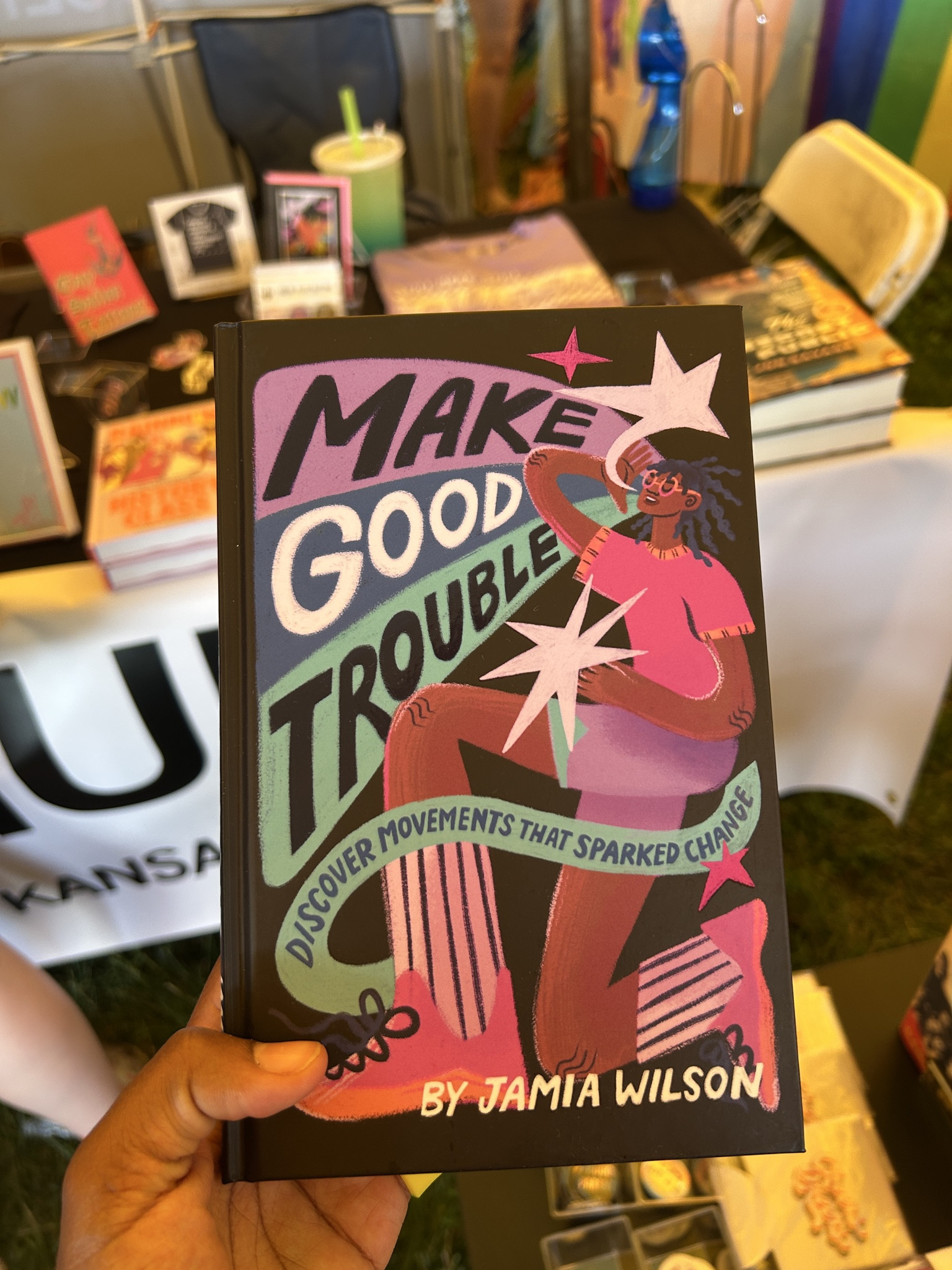 a book that i’m considering reading soon — found this gem at PrideFest here in Kansas City during pride month ☺️ feel free to add to your tbr list 🌈 #books #bookrecs #goodreads #tbr