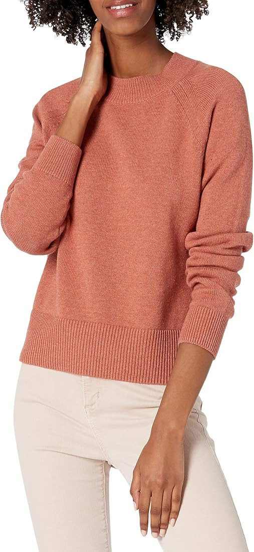Daily Ritual Women's Cotton Mock Neck Sweater | Amazon (US)