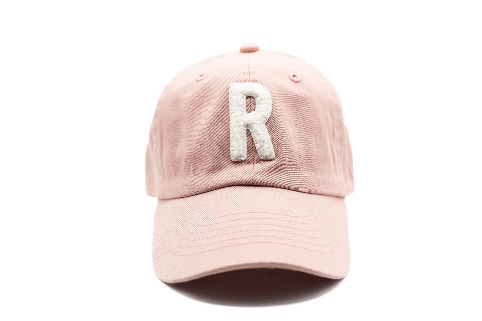 Dusty Rose Hat + White Terry Letter | Rey to Z