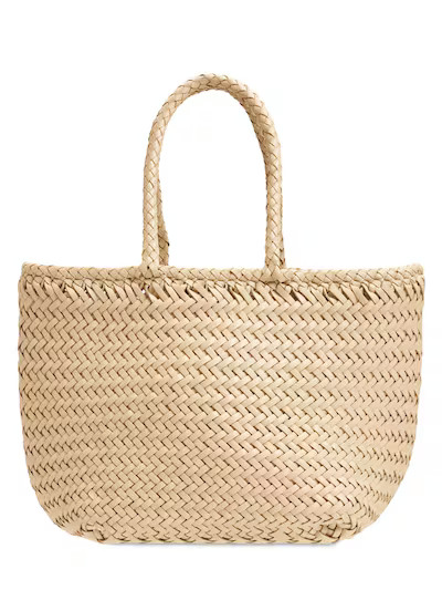 Dragon Diffusion - Grace small woven leather basket bag - Pearl | Luisaviaroma | Luisaviaroma