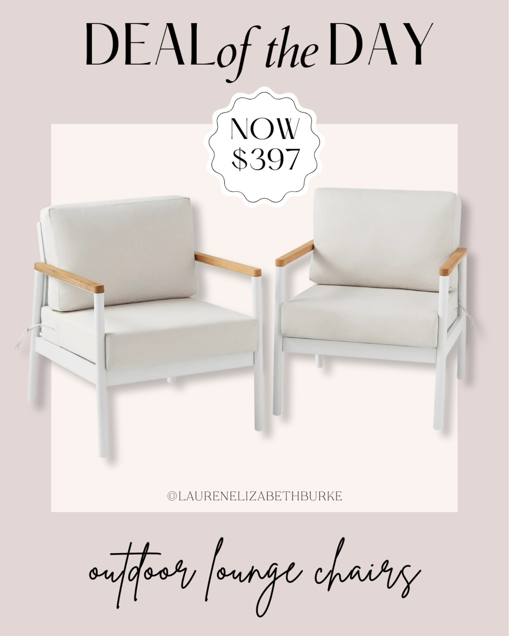 Walmart Deal of the Day! These outdoor lounge chairs are over 100$ off. Shop now!

Outdoor, patio, summer, essentials, sale, clearance, deals, finds, Walmart home, Walmart patio 

#LTKsalealert #LTKSeasonal #LTKFind