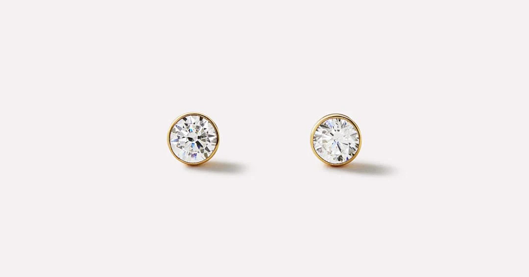 Gold Stud Earrings - Invisible Set Studs Small | Ana Luisa