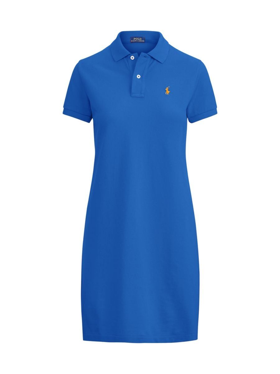 Cotton Mesh Short-Sleeve Polo Dress | Saks Fifth Avenue