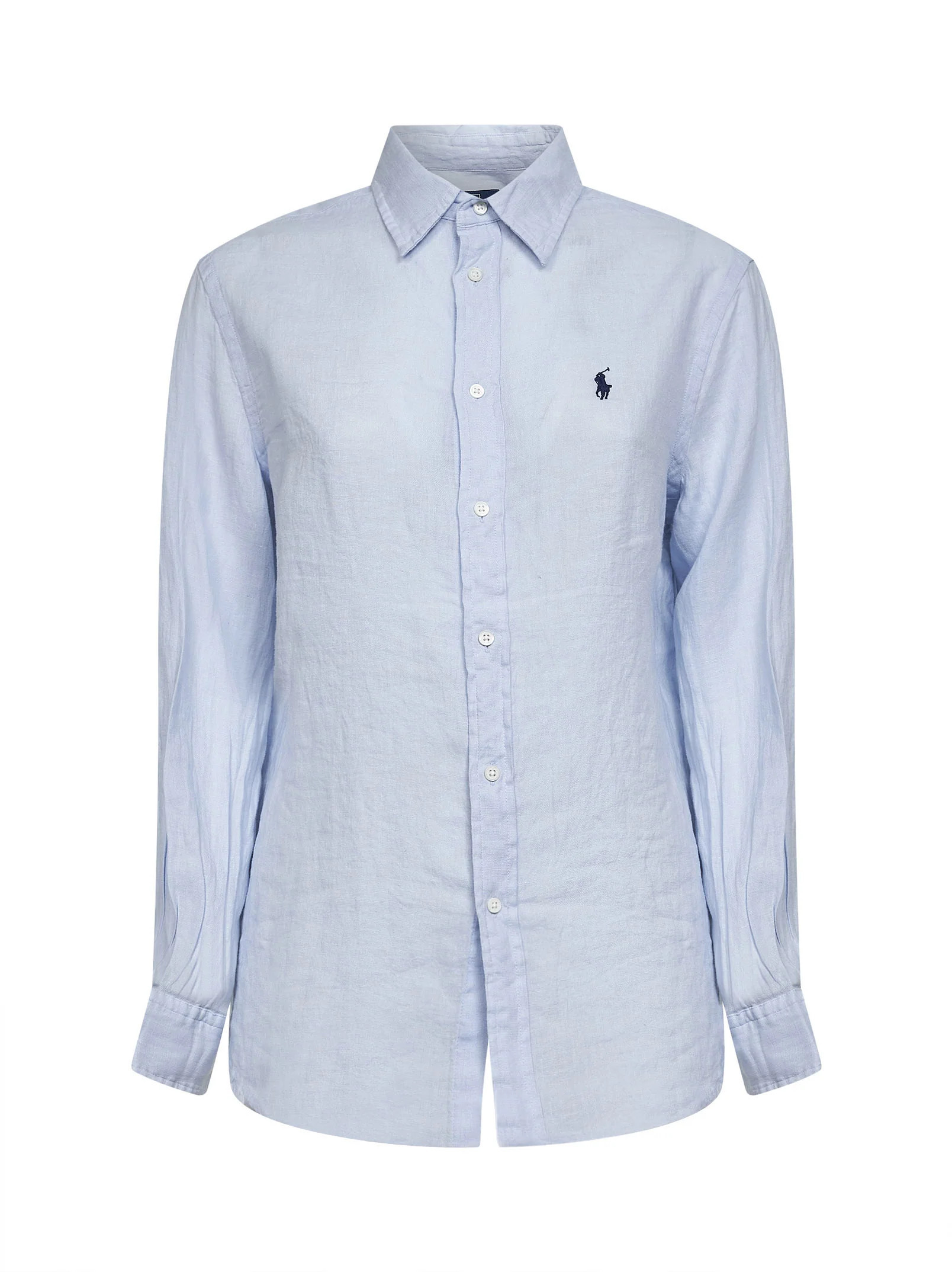 POLO RALPH LAUREN | Oxford blue linen Classic-Fit shirt | Women | XS | D'ANIELLO BOUTIQUE