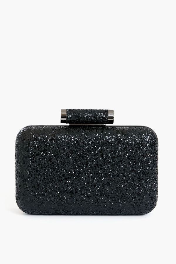 Black Rosie Glitter Clutch | Olga Berg | Tuckernuck (US)