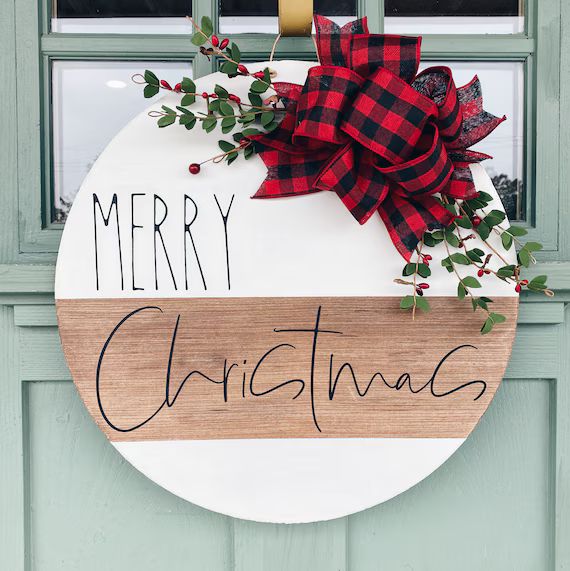 Christmas Door Hanger  Christmas Wreath  Holiday Decor  - Etsy | Etsy (US)