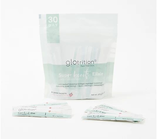 Glotrition Collagen Super Elixir Beauty Drink Mix, 30 Packets | QVC