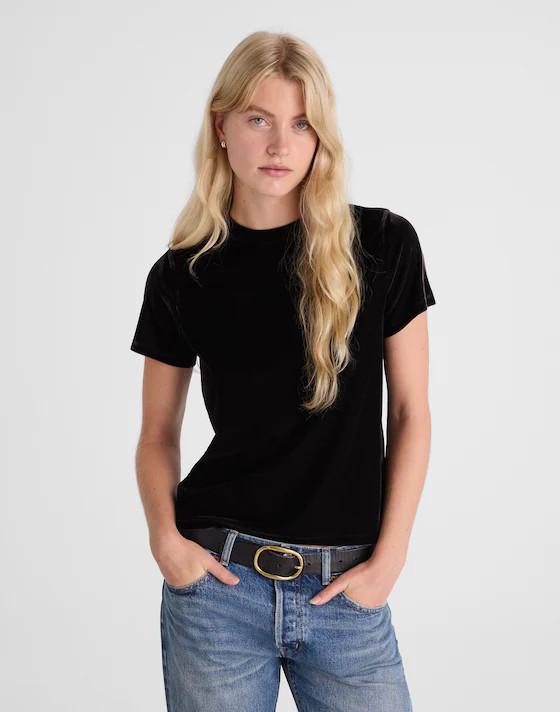 The Relaxed Tee in Velvet | Madewell