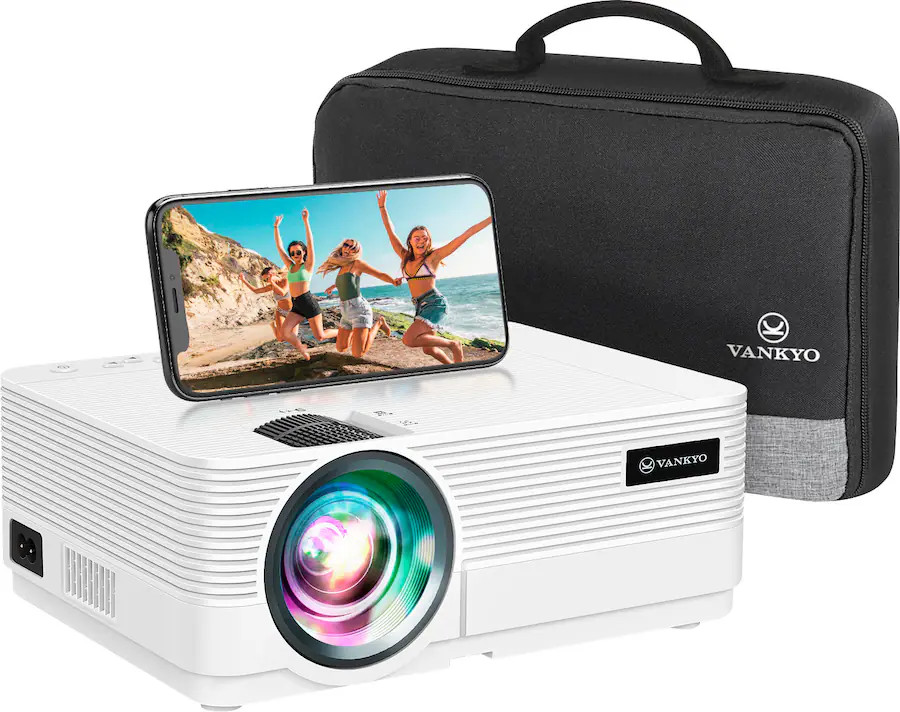 Vankyo - Leisure 470 Pro Native 1080P Wireless Single LCD Mini Projector - White | Best Buy U.S.