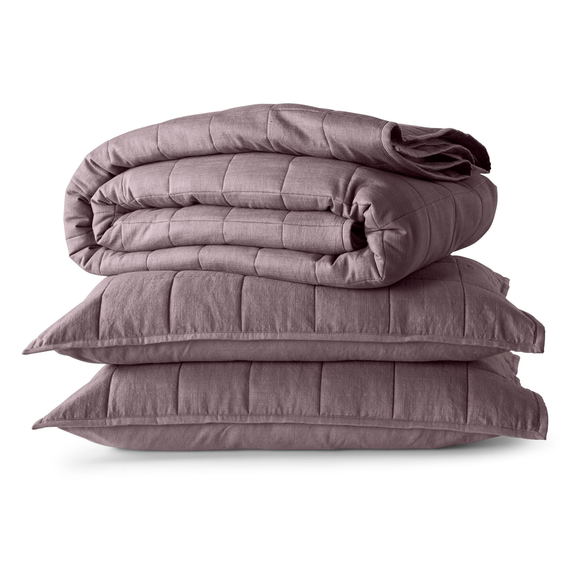 Allswell Cotton Linen Blend Quilt Set, Hazy Purple, Full/Queen | Walmart (US)