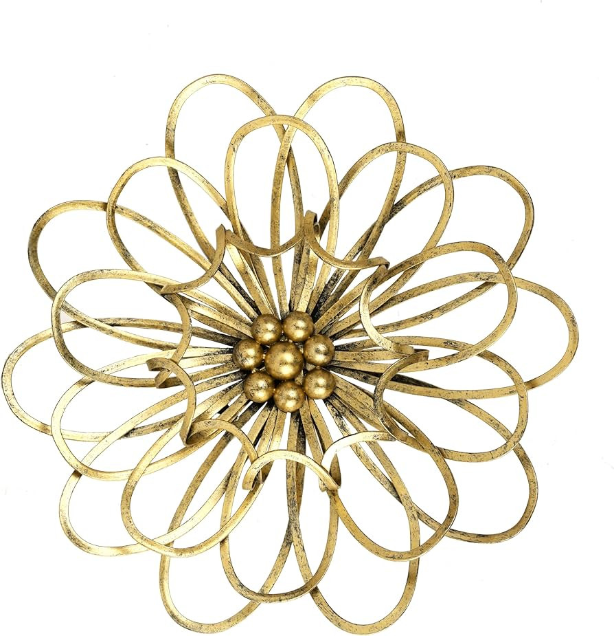 Remenna Metal Flowers Wall Decor, Metal Rustic Wall Art Decoration Farmhouse Wall Decorations Mul... | Amazon (US)