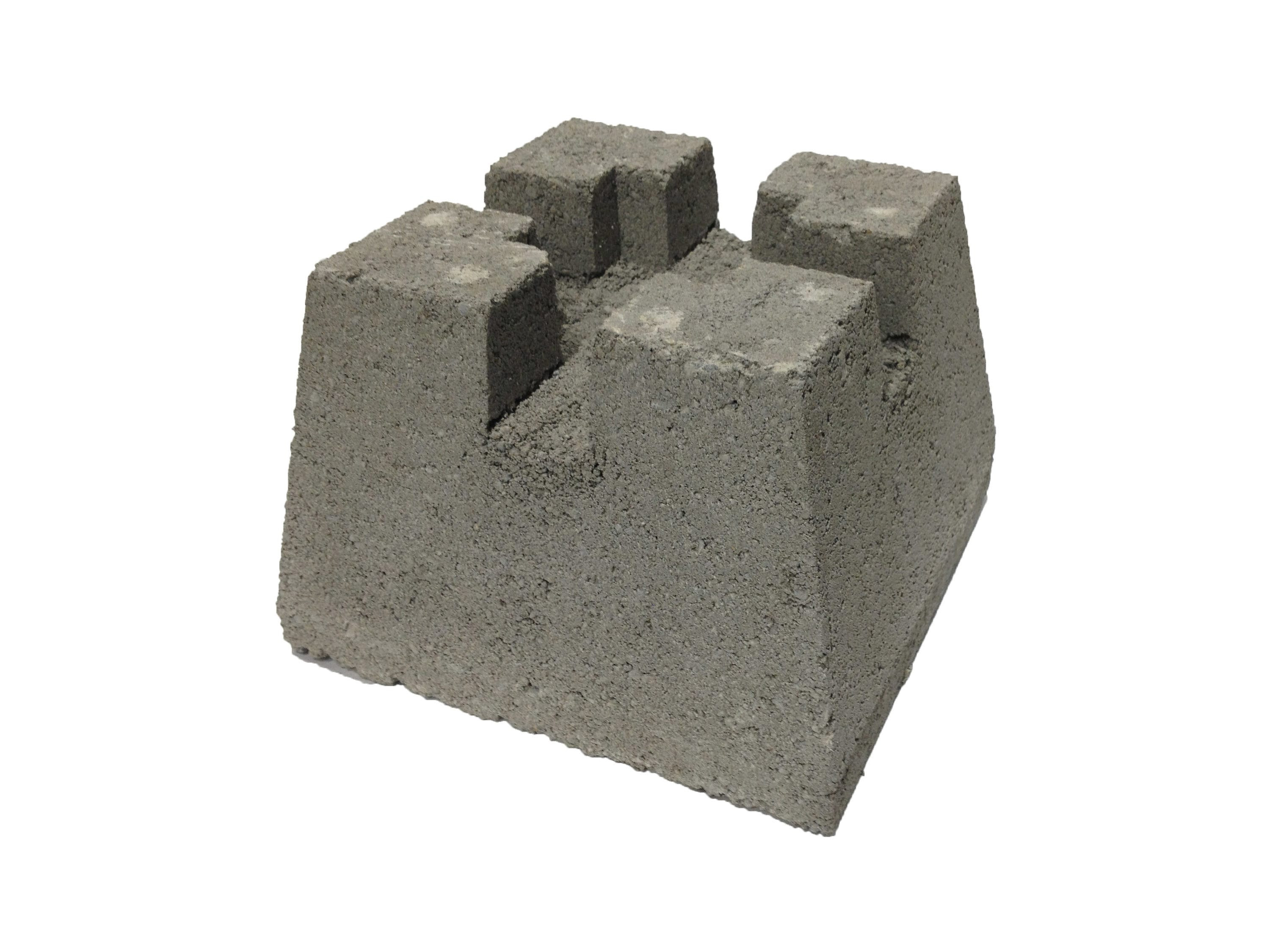 Lowe's 11-in W x 7-in H x 11-in L Deck Block Concrete Block in Gray | 403216 | Lowe's